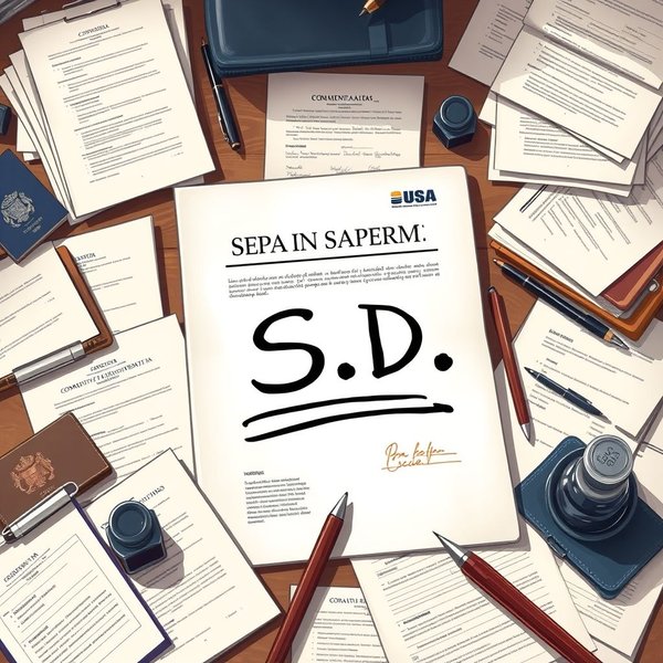 Bild av "S.D." i ett officiellt dokument