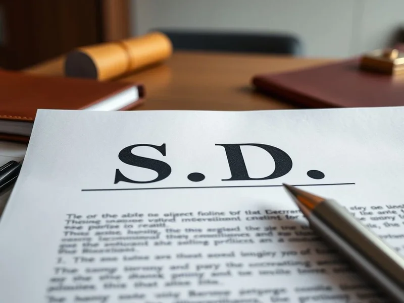 Imagen de "S.D." en un documento oficial