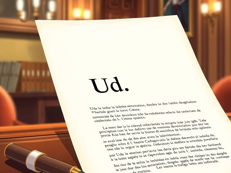 Imagem de "Ud." em um documento oficial