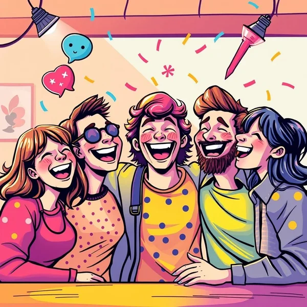 Un'immagine illustrativa dell'espressione aggettivale "de risa"