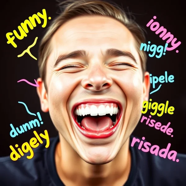 Uma imagem ilustrativa da frase adjetiva "de risa"