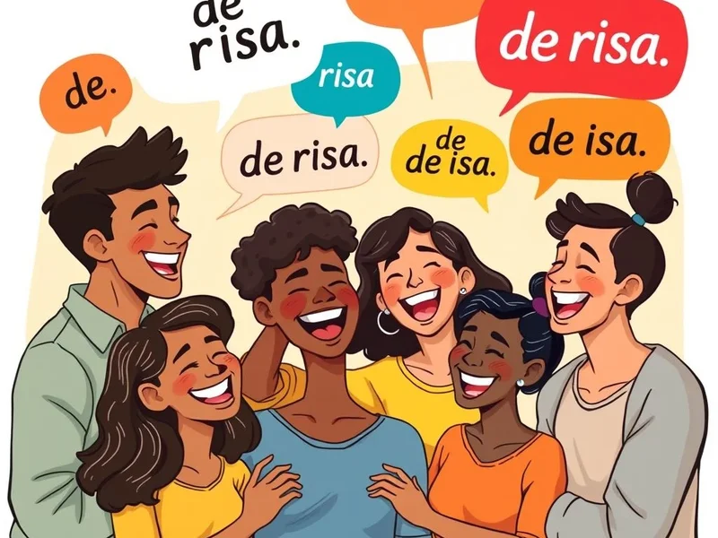 形容词短语 "de risa" 的插图示例