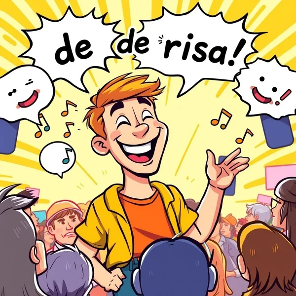 Una imagen ilustrativa de la frase adjetiva "de risa"
